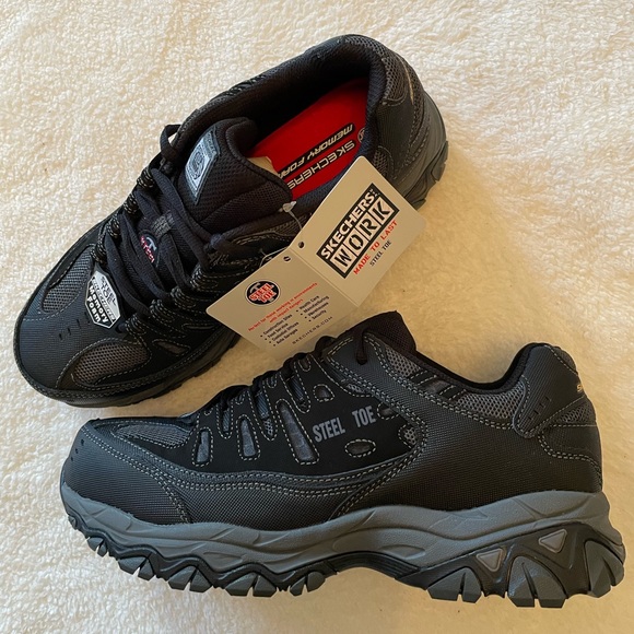 Skechers Men's Cankton Steel Toe Shoes Black - Picture 2 of 5